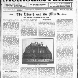 The New Zealand Methodist Times: 24th September 1927