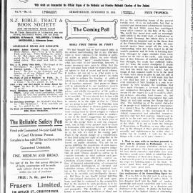The New Zealand Methodist Times: 28th November 1914