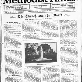 The New Zealand Methodist Times: 5th November 1927