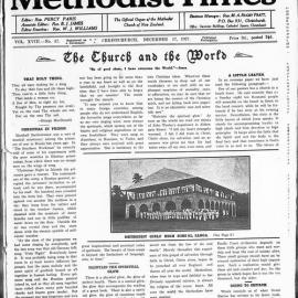 The New Zealand Methodist Times: 17th December 1927