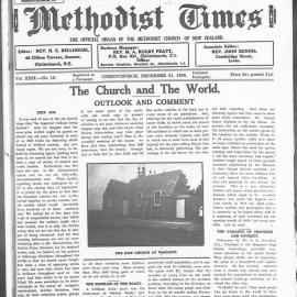 The New Zealand Methodist Times: 31st December 1938