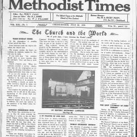 The New Zealand Methodist Times: 28th July 1928