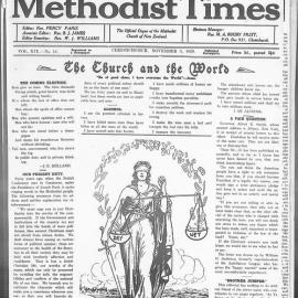 The New Zealand Methodist Times: 3rd November 1928