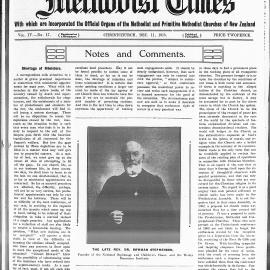 The New Zealand Methodist Times: 11th December 1915