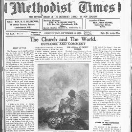 The New Zealand Methodist Times: 23rd September 1939