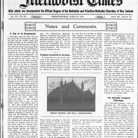 The New Zealand Methodist Times: 15th April 1916