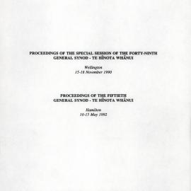 Proceedings of the General Synod: 49th Special & 50th General Synod 1990-1992