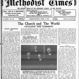 The New Zealand Methodist Times: 5th April 1941