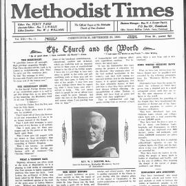The New Zealand Methodist Times: 20th September 1930
