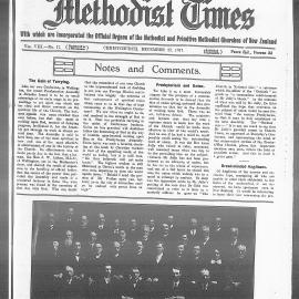 The New Zealand Methodist Times: 22nd December 1917