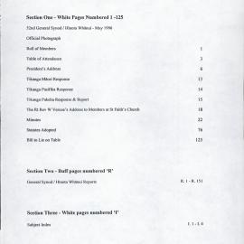 Proceedings of the General Synod: 52nd General Synod, 1996