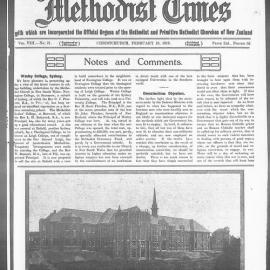 The New Zealand Methodist Times: 16th February 1918