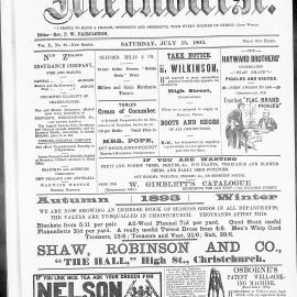The New Zealand Methodist Times: 15th July 1893