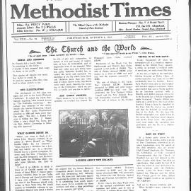 The New Zealand Methodist Times: 3rd October 1931