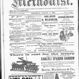The New Zealand Methodist Times: 5th August 1893