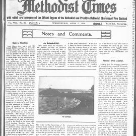 The New Zealand Methodist Times: 27th April 1918