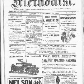 The New Zealand Methodist Times: 16th September 1893