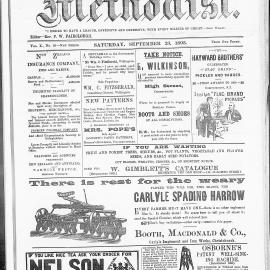 The New Zealand Methodist Times: 23rd September 1893