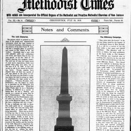 The New Zealand Methodist Times: 20th July 1918
