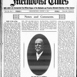 The New Zealand Methodist Times: 3rd August 1918