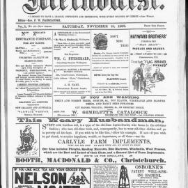 The New Zealand Methodist Times: 18th November 1893
