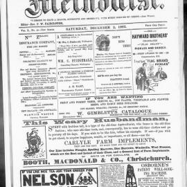The New Zealand Methodist Times: 2nd December 1893