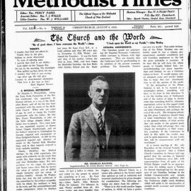 The New Zealand Methodist Times: 6th August 1932