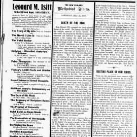 The New Zealand Methodist Times: 21st May 1910