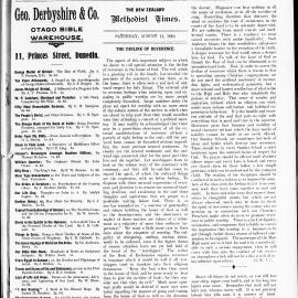 The New Zealand Methodist Times: 13th August 1910