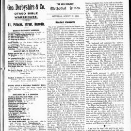 The New Zealand Methodist Times: 27th August 1910