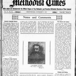 The New Zealand Methodist Times: 8th November 1919
