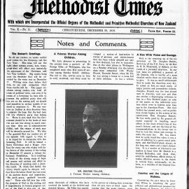 The New Zealand Methodist Times: 20th December 1919