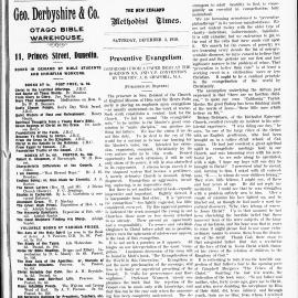 The New Zealand Methodist Times: 3rd December 1910
