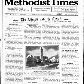 The New Zealand Methodist Times: 22nd July 1933