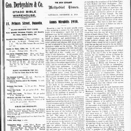 The New Zealand Methodist Times: 31st December 1910