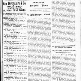 The New Zealand Methodist Times: 14th January 1911