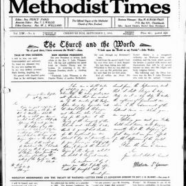 The New Zealand Methodist Times: 2nd September 1933