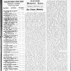 The New Zealand Methodist Times: 25th February 1911
