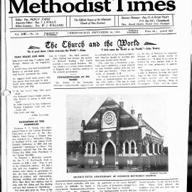The New Zealand Methodist Times: 16th September 1933