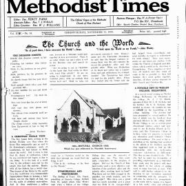 The New Zealand Methodist Times: 11th November 1933