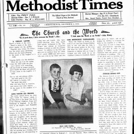 The New Zealand Methodist Times: 9th December 1933