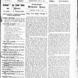 The New Zealand Methodist Times: 17th June 1911