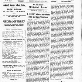 The New Zealand Methodist Times: 12th August 1911