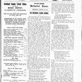 The New Zealand Methodist Times: 26th August 1911