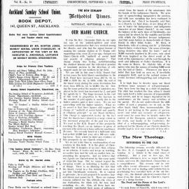 The New Zealand Methodist Times: 9th September 1911
