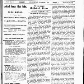 The New Zealand Methodist Times: 4th November 1911