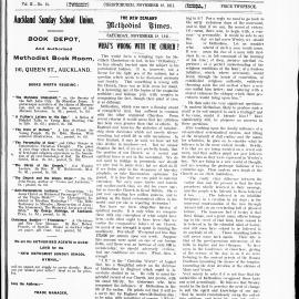The New Zealand Methodist Times: 18th November 1911
