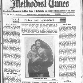 The New Zealand Methodist Times: 18th December 1920