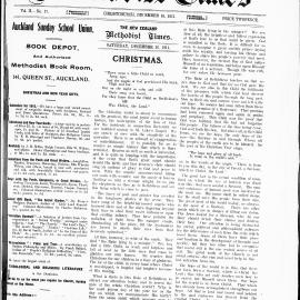The New Zealand Methodist Times: 16th December 1911