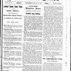The New Zealand Methodist Times: 13th January 1912